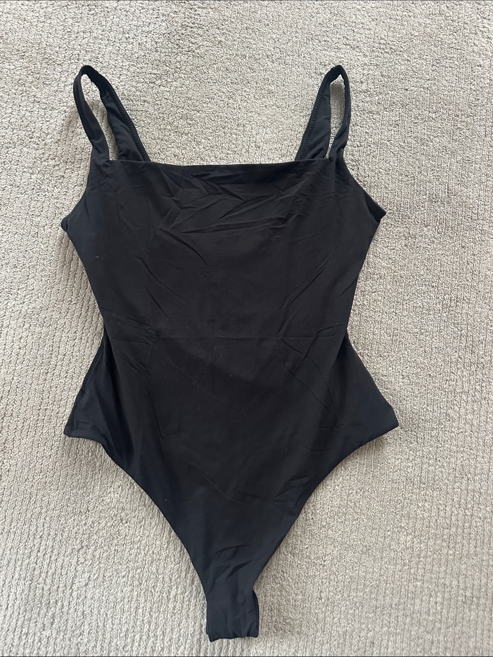SKIMS Black Girls' One-Piece Bodysuit with Thin Straps